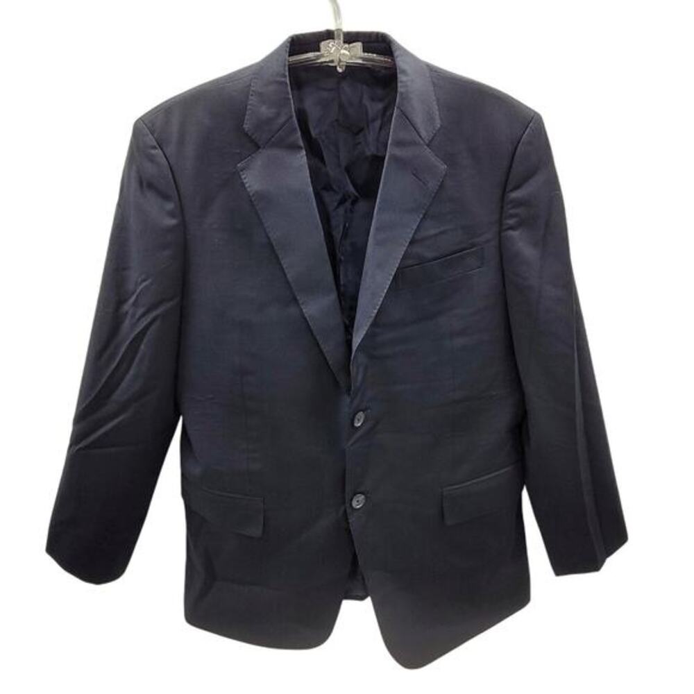 John W. Nordstrom Black Blue Two Button Single Breasted Men's Blazer Jacket‎